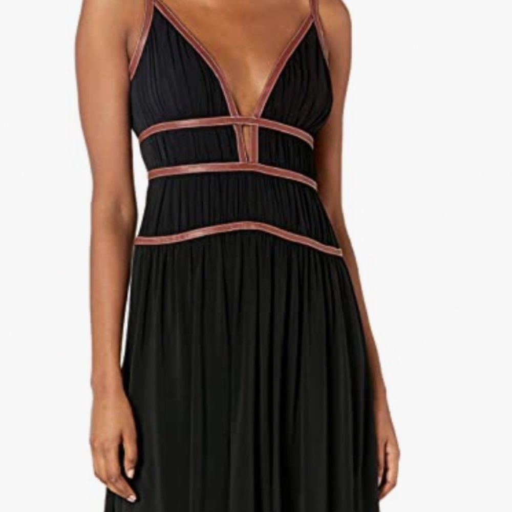 BCBG Max Azria Women's Lillie V-Neck Strap Detail Knit Dress